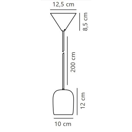 Nordlux - Żyrandol na lince NOTTI 1xE27/25W/230V czarny
