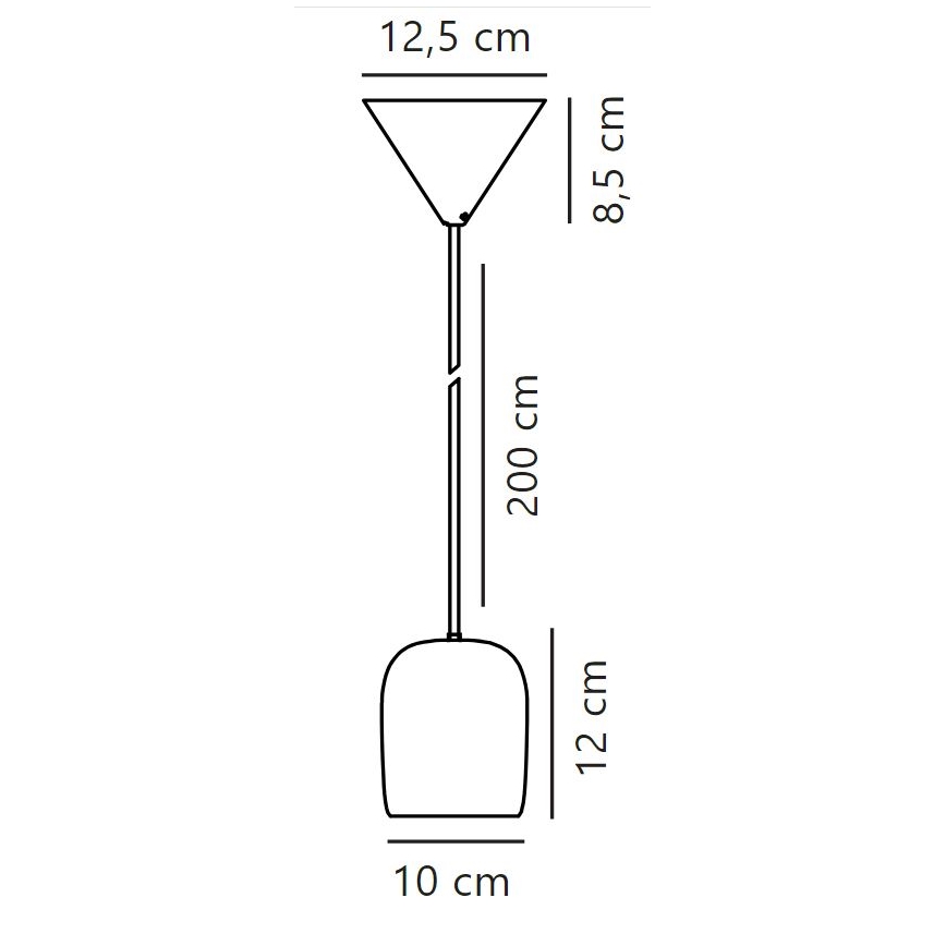 Nordlux - Żyrandol na lince NOTTI 1xE27/25W/230V czarny
