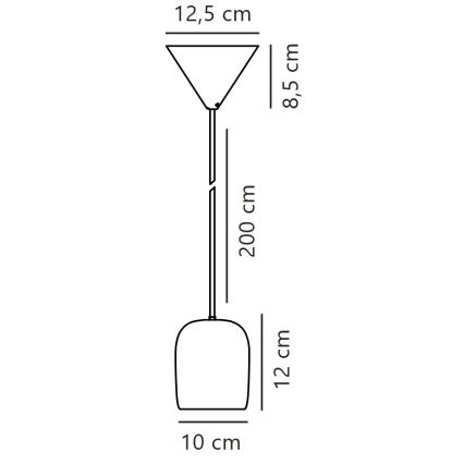 Nordlux - Żyrandol na lince NOTTI 1xE27/25W/230V pomarańczowy
