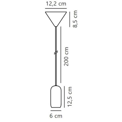 Nordlux - Żyrandol na lince NOTTI 1xE27/40W/230V czarny