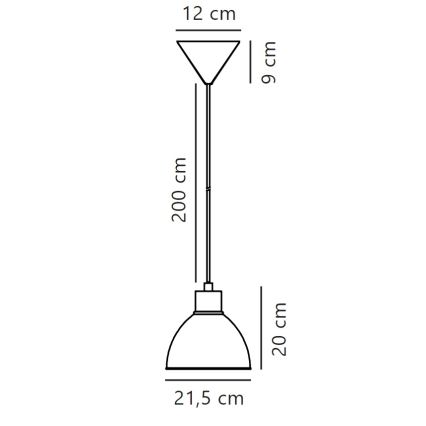 Nordlux - Żyrandol na lince POP 1xE27/40W/230V antracyt