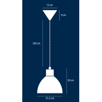 Nordlux - Żyrandol na lince POP 1xE27/40W/230V czarny/złoty