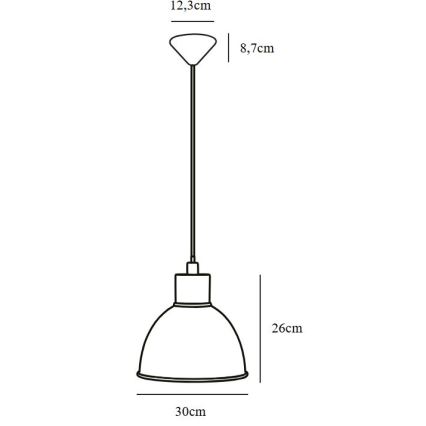 Nordlux - Żyrandol na lince POP 1xE27/60W/230V czarny