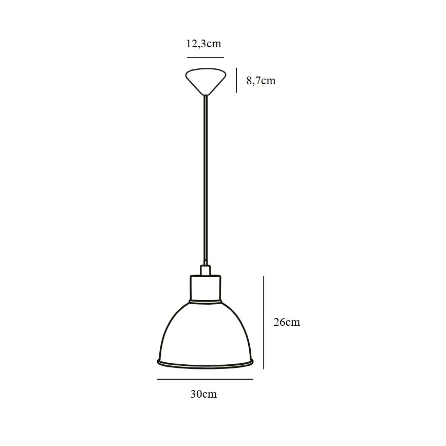 Nordlux - Żyrandol na lince POP 1xE27/60W/230V czarny