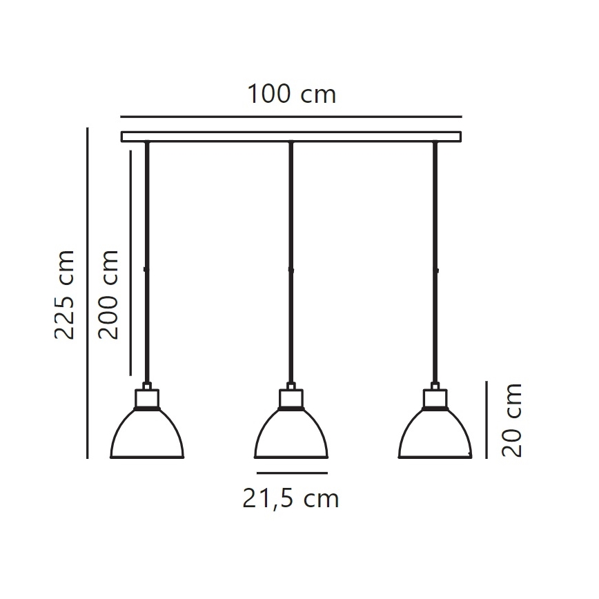 Nordlux - Żyrandol na lince POP 3xE27/40W/230V czarny/złoty