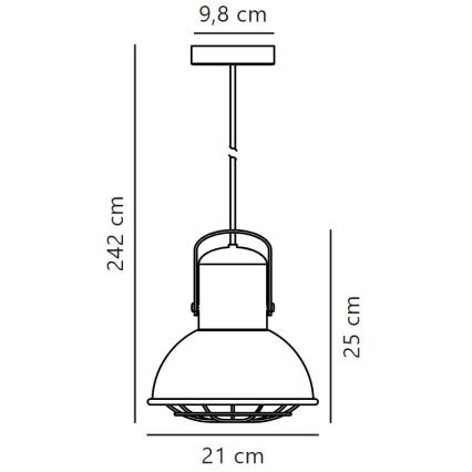Nordlux - Żyrandol na lince PORTER 1xE27/60W/230V
