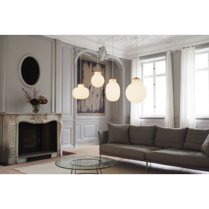 Nordlux - Żyrandol na lince RAITO 1xE27/25W/230V mosiądz/biały