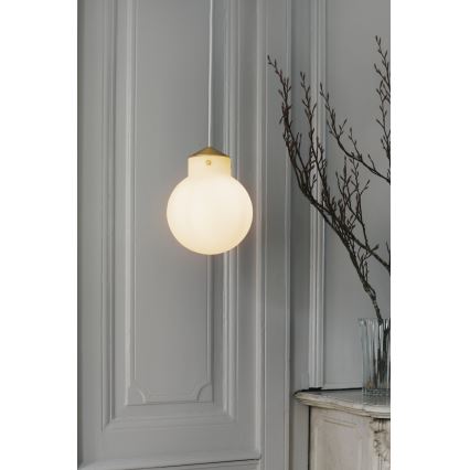 Nordlux - Żyrandol na lince RAITO 1xE27/25W/230V mosiądz/biały
