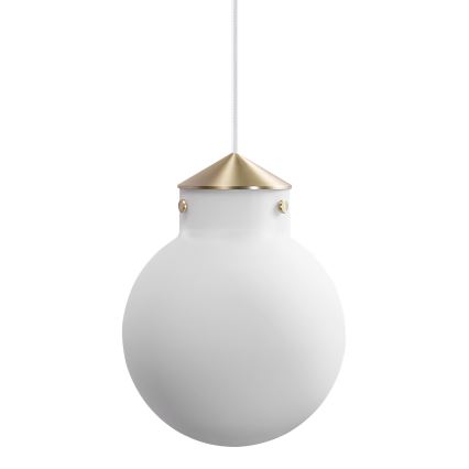 Nordlux - Żyrandol na lince RAITO 1xE27/25W/230V mosiądz/biały
