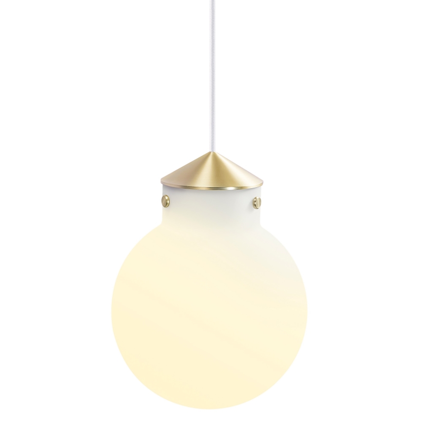 Nordlux - Żyrandol na lince RAITO 1xE27/25W/230V mosiądz/biały