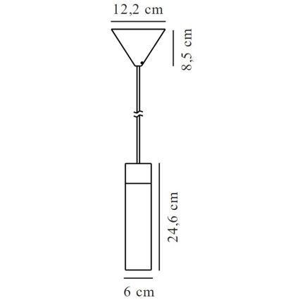 Nordlux - Żyrandol na lince TILO 1xGU10/15W/230V czarny