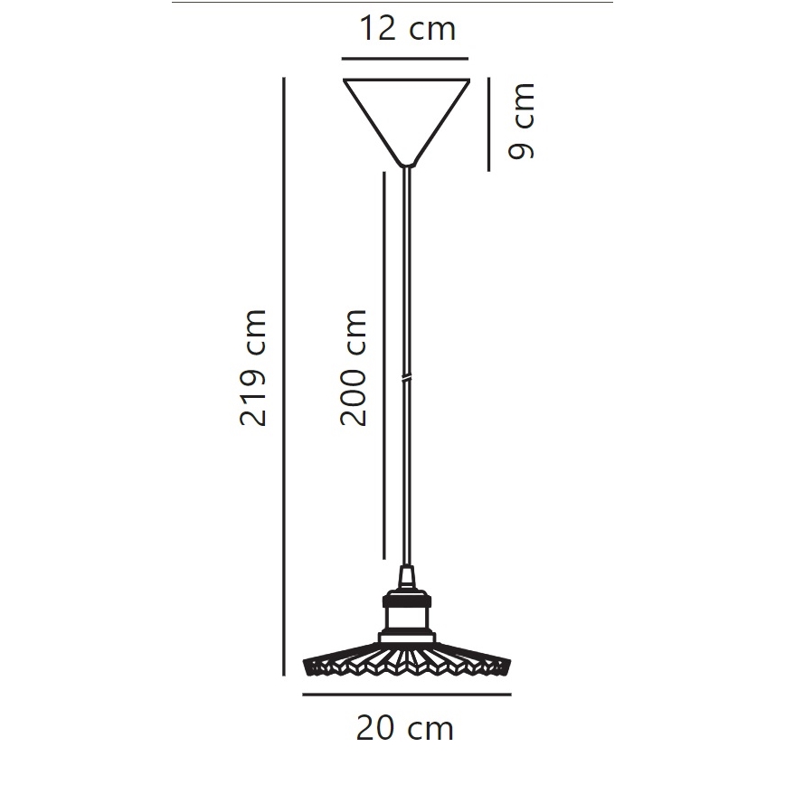 Nordlux - Żyrandol na lince TORINA 1xE27/40W/230V śr. 20 cm