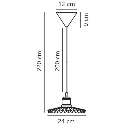 Nordlux - Żyrandol na lince TORINA 1xE27/40W/230V śr. 24 cm