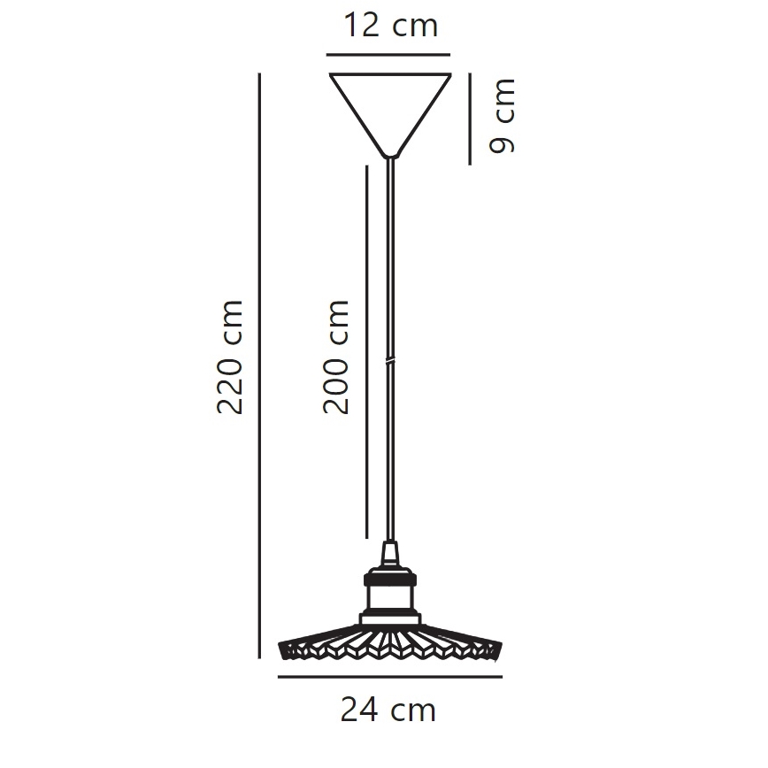 Nordlux - Żyrandol na lince TORINA 1xE27/40W/230V śr. 24 cm