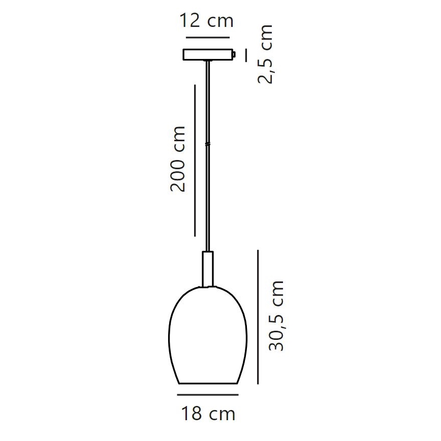 Nordlux - Żyrandol na lince UMA 1xE27/40W/230V