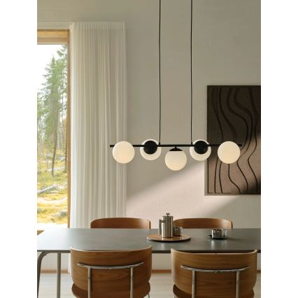 Nordlux - Żyrandol na linkach LILLY 5xE14/10W/230V czarny