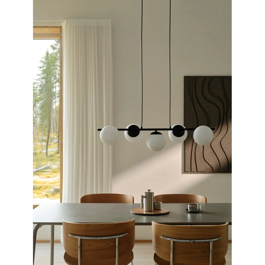 Nordlux - Żyrandol na linkach LILLY 5xE14/10W/230V czarny