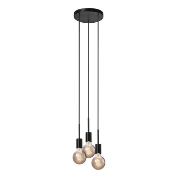 Nordlux - Żyrandol na przewodzie PACO 3xE27/25W/230V czarny