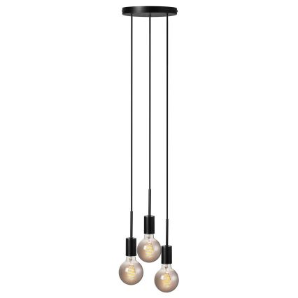 Nordlux - Żyrandol na przewodzie PACO 3xE27/25W/230V czarny