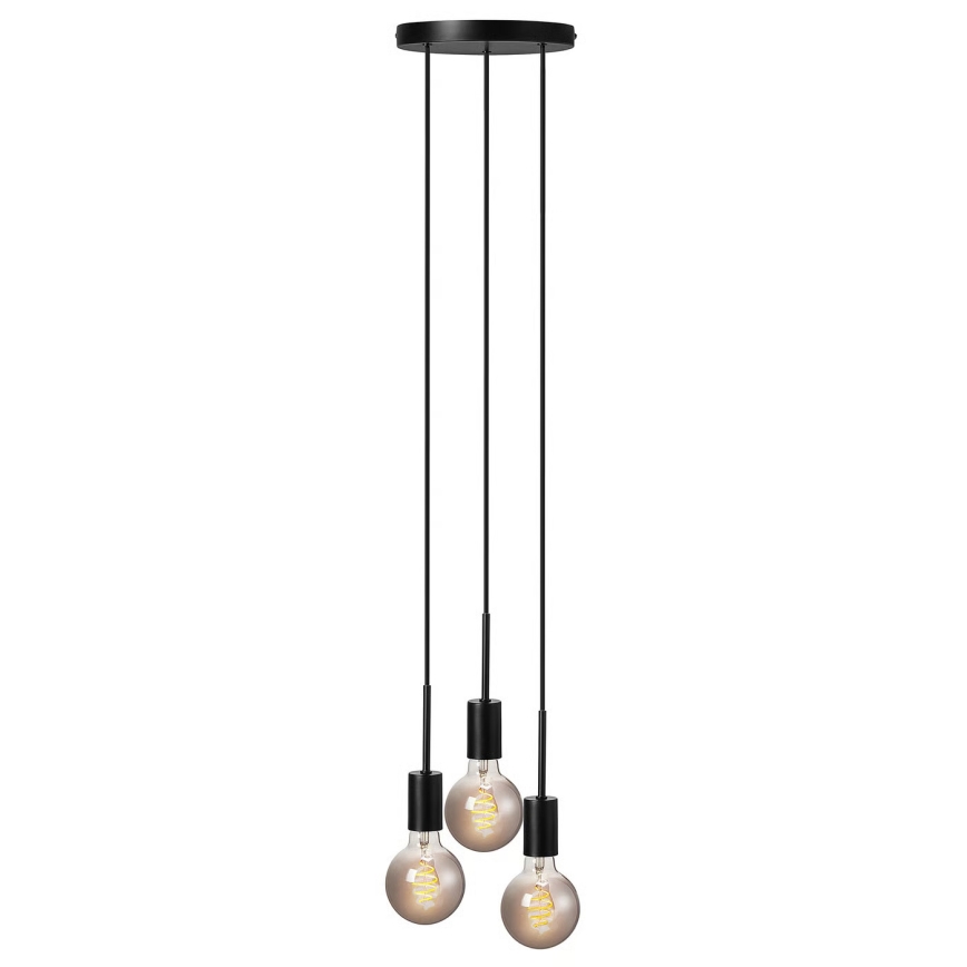 Nordlux - Żyrandol na przewodzie PACO 3xE27/25W/230V czarny