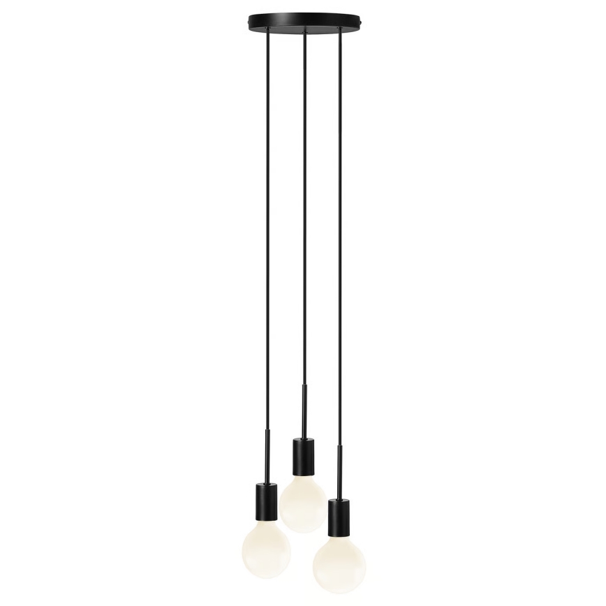 Nordlux - Żyrandol na przewodzie PACO 3xE27/25W/230V czarny