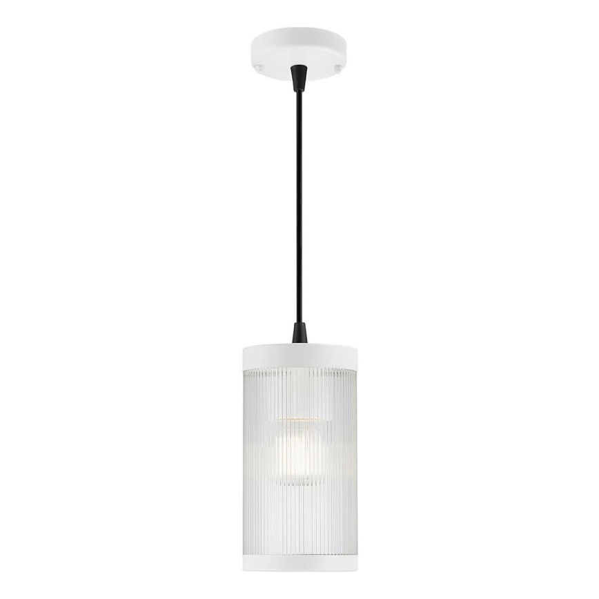 Nordlux - Żyrandol zewnętrzny na lince COUPAR 1xE27/25W/230V IP33 biały