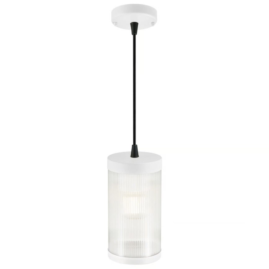 Nordlux - Żyrandol zewnętrzny na lince COUPAR 1xE27/25W/230V IP33 biały