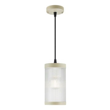Nordlux - Żyrandol zewnętrzny na lince COUPAR 1xE27/25W/230V IP33 kremowy