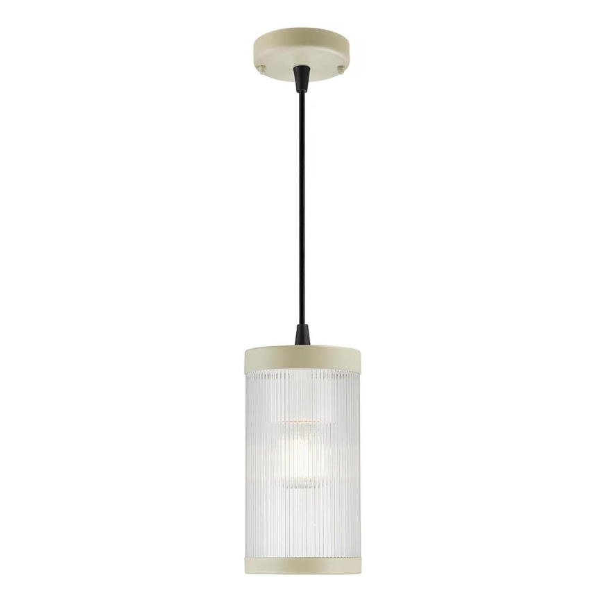 Nordlux - Żyrandol zewnętrzny na lince COUPAR 1xE27/25W/230V IP33 kremowy