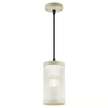 Nordlux - Żyrandol zewnętrzny na lince COUPAR 1xE27/25W/230V IP33 kremowy