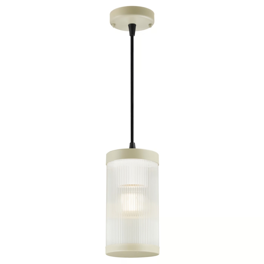 Nordlux - Żyrandol zewnętrzny na lince COUPAR 1xE27/25W/230V IP33 kremowy
