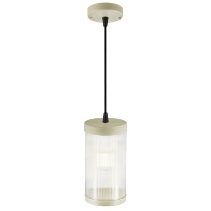 Nordlux - Żyrandol zewnętrzny na lince COUPAR 1xE27/25W/230V IP33 kremowy
