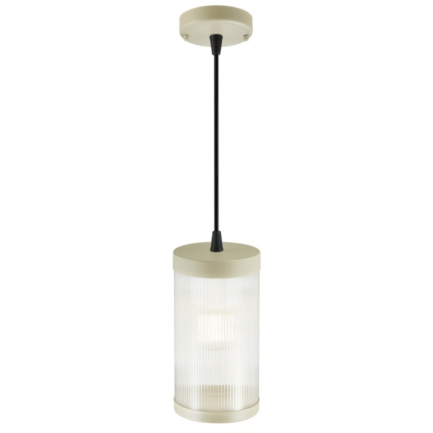 Nordlux - Żyrandol zewnętrzny na lince COUPAR 1xE27/25W/230V IP33 kremowy