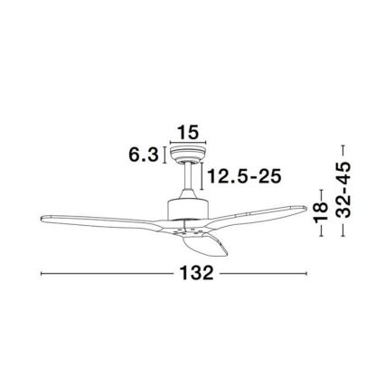 NOVA LUCE 5231301 - Wentylator sufitowy VENTO