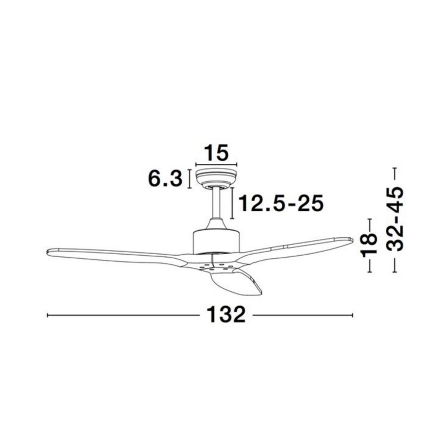 NOVA LUCE 5231301 - Wentylator sufitowy VENTO