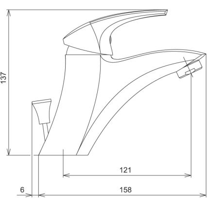 Novaservis - Bateria umywalkowa METALIA biała