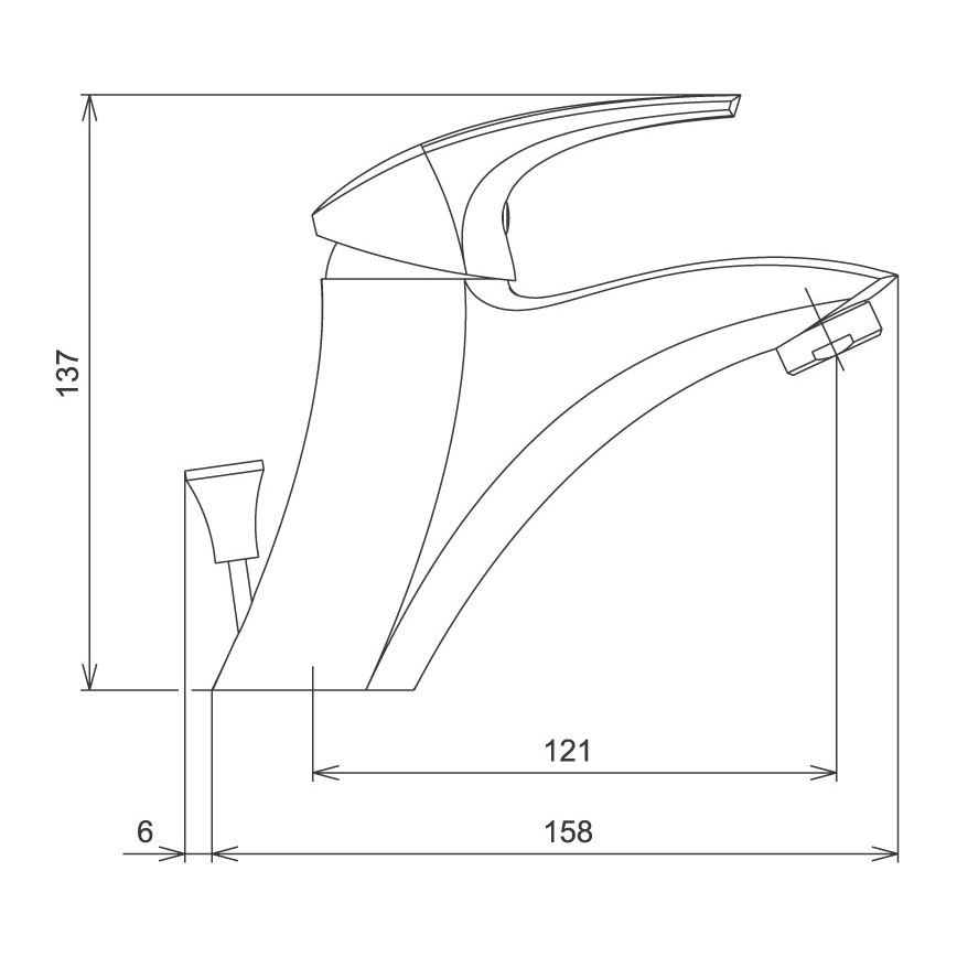 Novaservis - Bateria umywalkowa METALIA biała