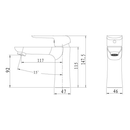 Novaservis - Bateria umywalkowa NOBLESS TINA biała
