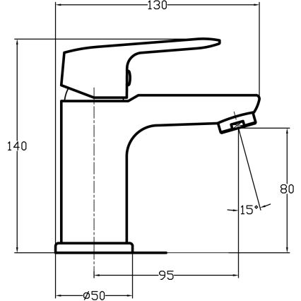 Novaservis - Bateria umywalkowa TITANIA COSMOS chrom błyszczący