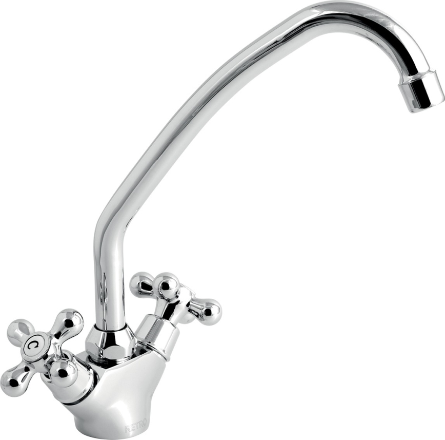 Novaservis - bateria zlewozmywakowa TITANIA RETRO, chrom błyszczący