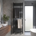 Novaservis - Drabinkowy grzejnik łazienkowy 836 W/230 V 160 x 60 cm czarny prosty