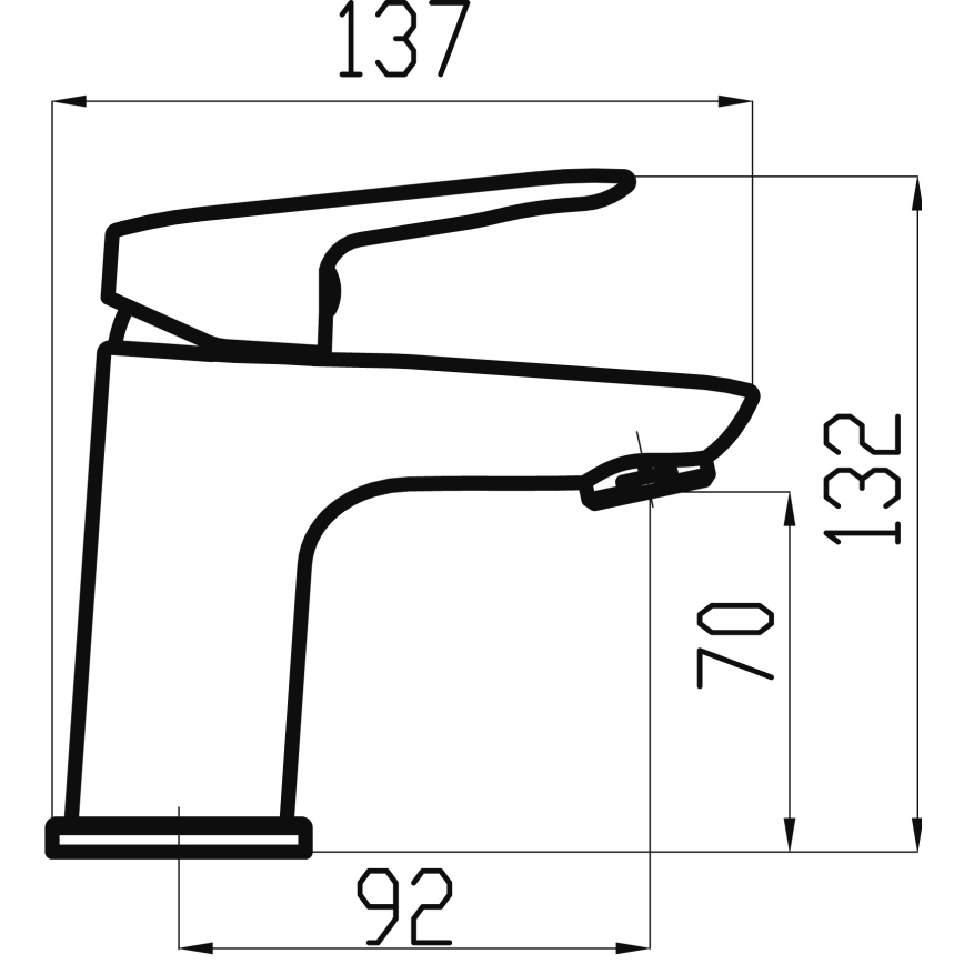 Novaservis - Kran do umywalki METALIA 13,2 cm chrom błyszczący