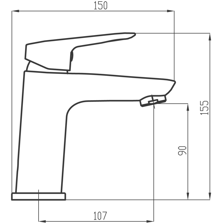 Novaservis - Kran do umywalki METALIA 15,5 cm chrom błyszczący