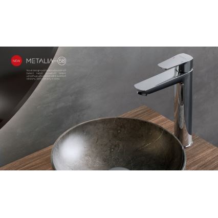 Novaservis - Kran do umywalki METALIA ECO 25,7 cm chrom błyszczący