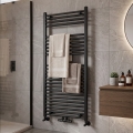 Novaservis - Łazienkowy grzejnik drabinkowy 644W/230V 120x60 cm czarny prosty