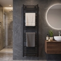 Novaservis - Łazienkowy grzejnik drabinkowy 648W/230V 160x45 cm czarny prosty