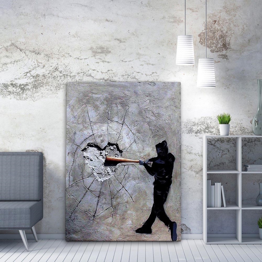 Obraz ścienny na płótnie 100x70 cm szaro-czarny
