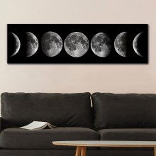 Obraz ścienny na płótnie 50x120 cm fazy księżyca
