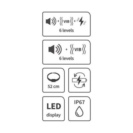Obroża przeciw szczekaniu dla psa 52 cm 3,7V 300 mAh IP67