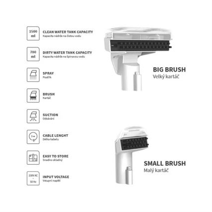 Odkurzacz piorący 450W/230V IPX4